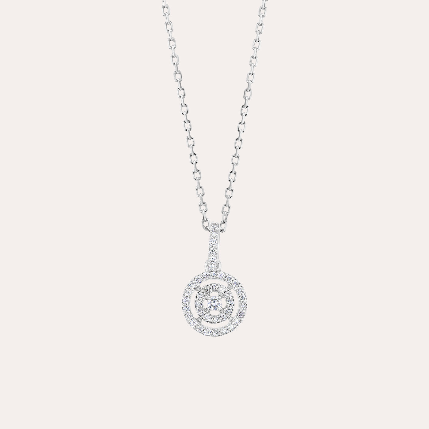 Luminous Halo Diamond Pendant