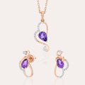 Amethyst Swirl Pendant Set