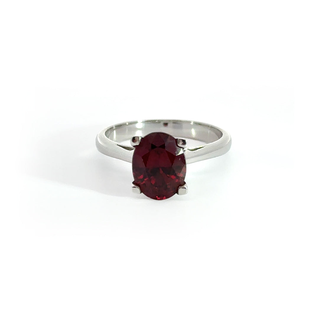 Crimson Charm Garnet Ring