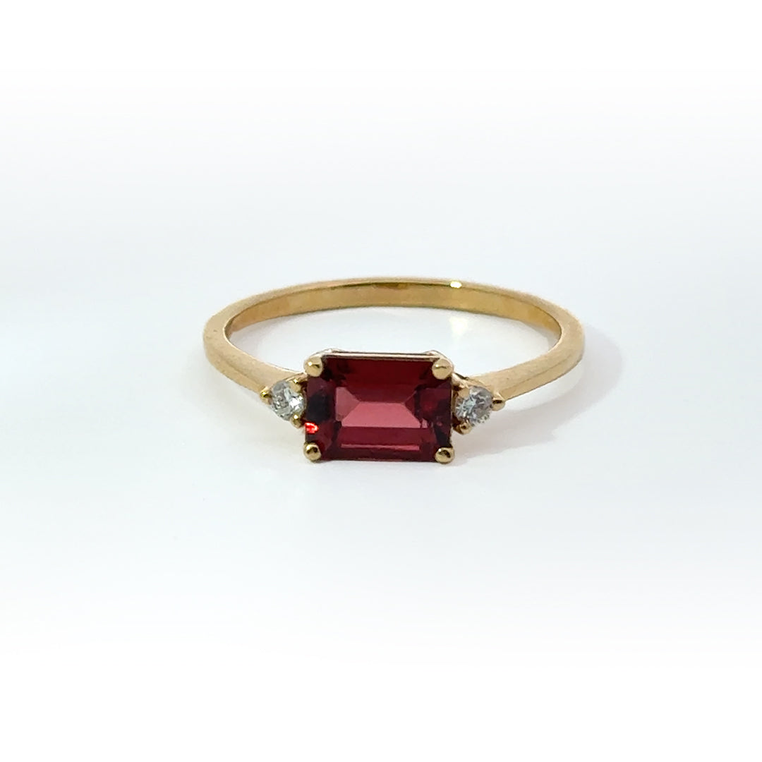 Garnet and Diamond Ring