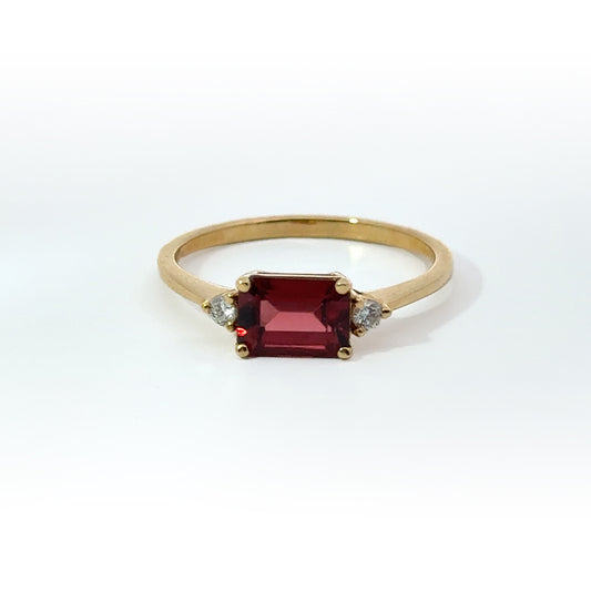 Garnet and Diamond Ring