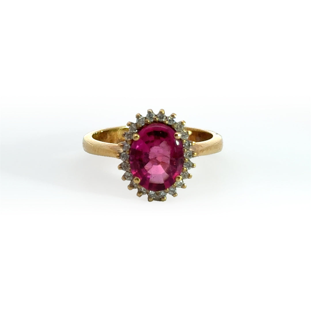 Pink Sapphire and Diamond Grace Ring