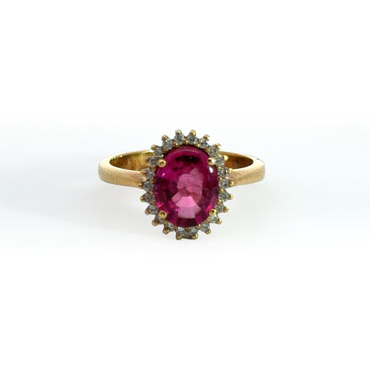 Pink Sapphire and Diamond Grace Ring