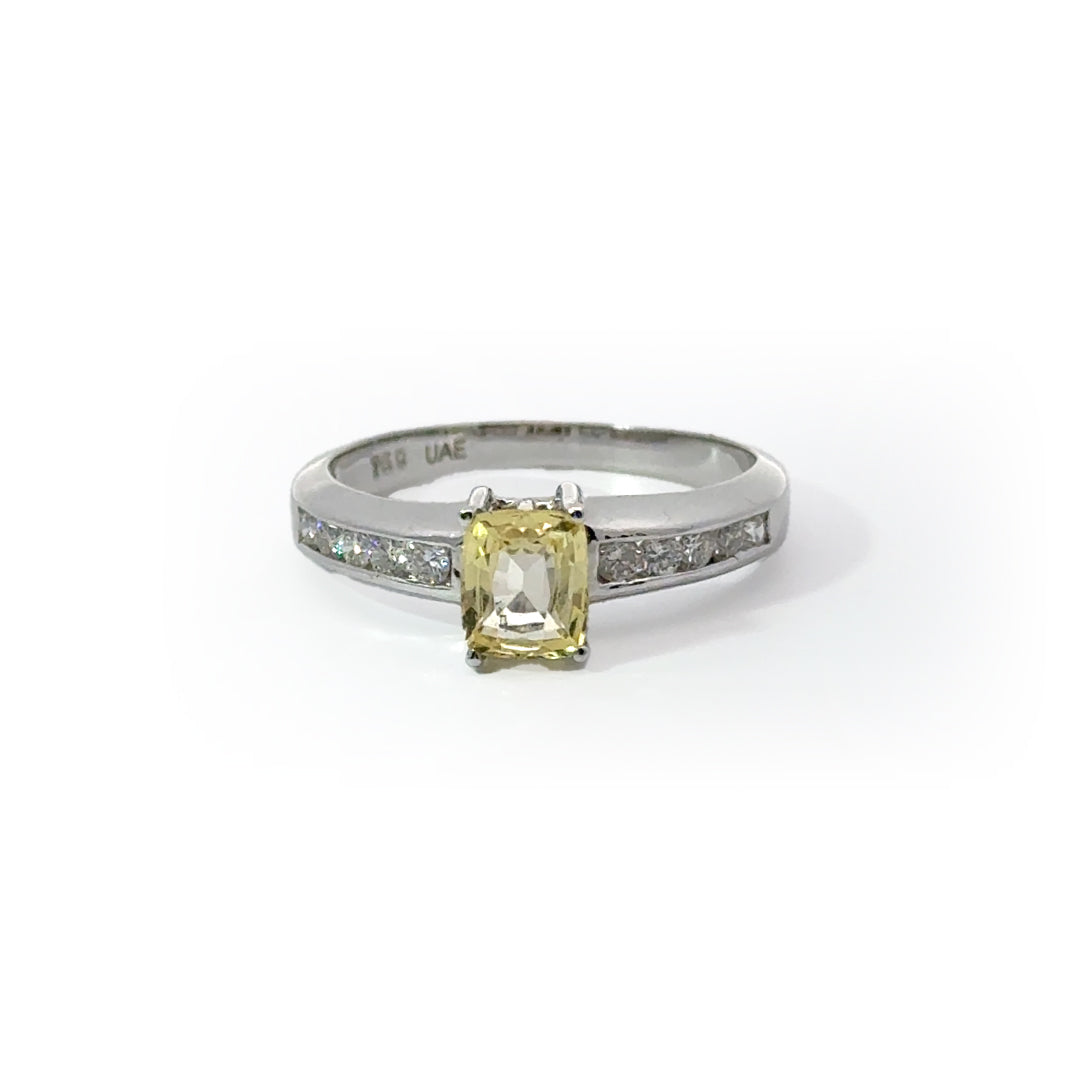 Sunlit Sparkle Yellow Sapphire Ring