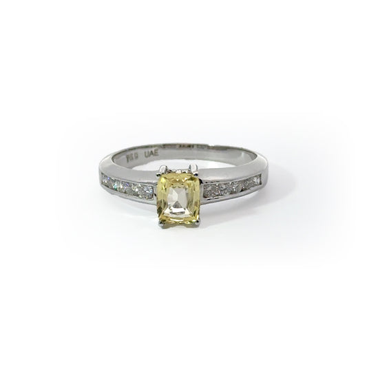 Sunlit Sparkle Yellow Sapphire Ring