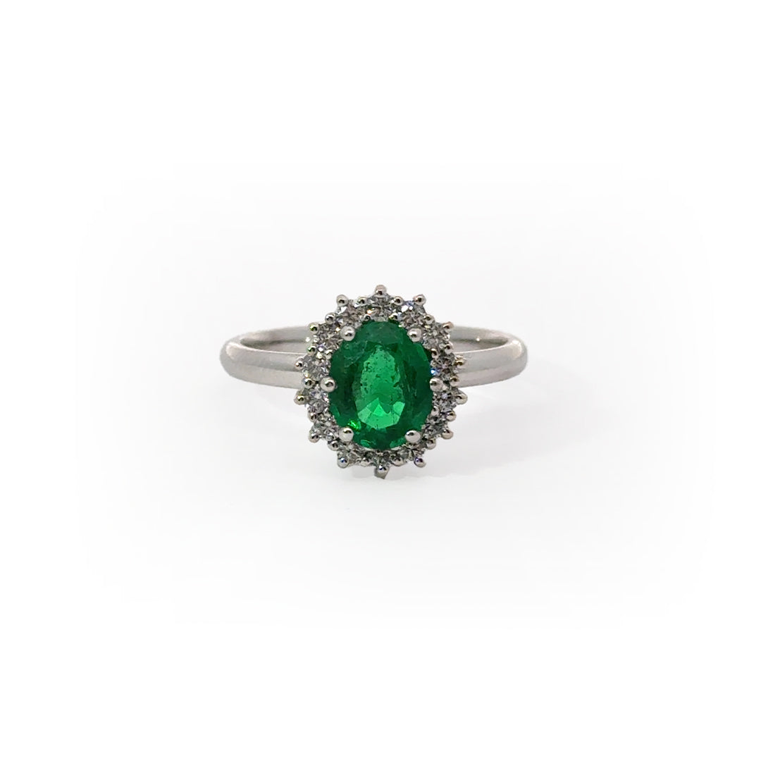 Emerald Grandeur Diamond Ring