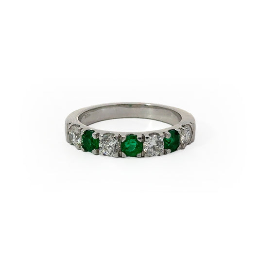 Trio Emerald and Diamond Glow Ring