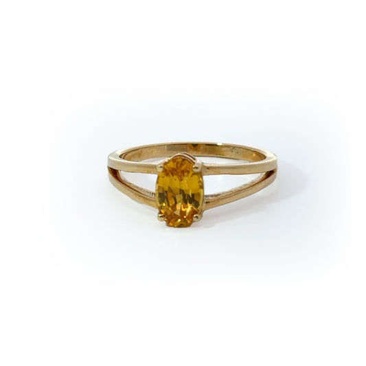 Golden Glow Yellow Sapphire Ring
