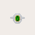 Tsavorite Octagon Ring