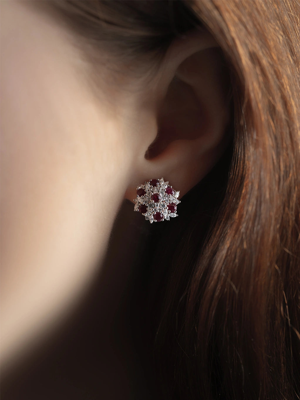 Ruby and Diamond Sparkle Earrings