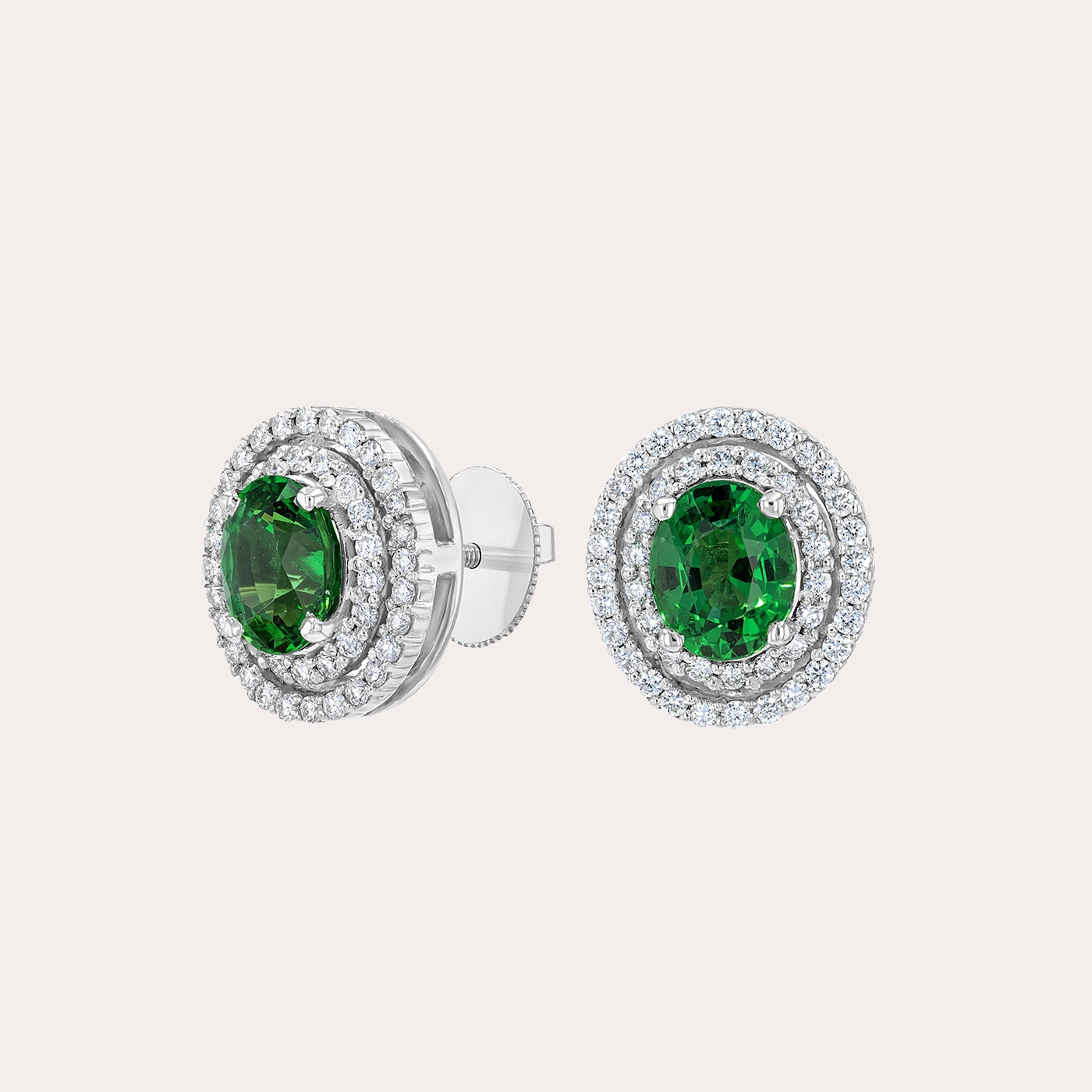 Tsavorite and Diamond Earrings