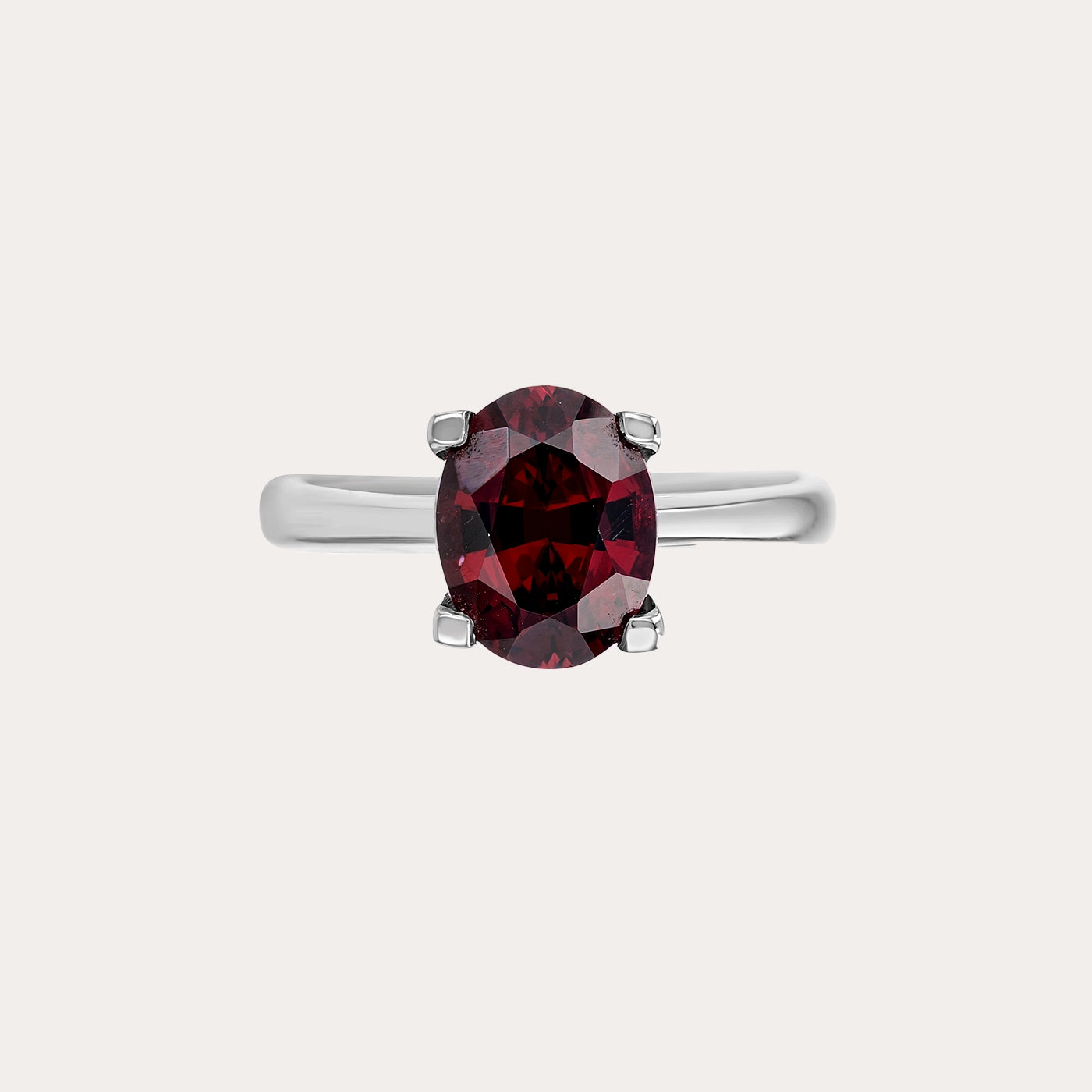 Crimson Charm Garnet Ring