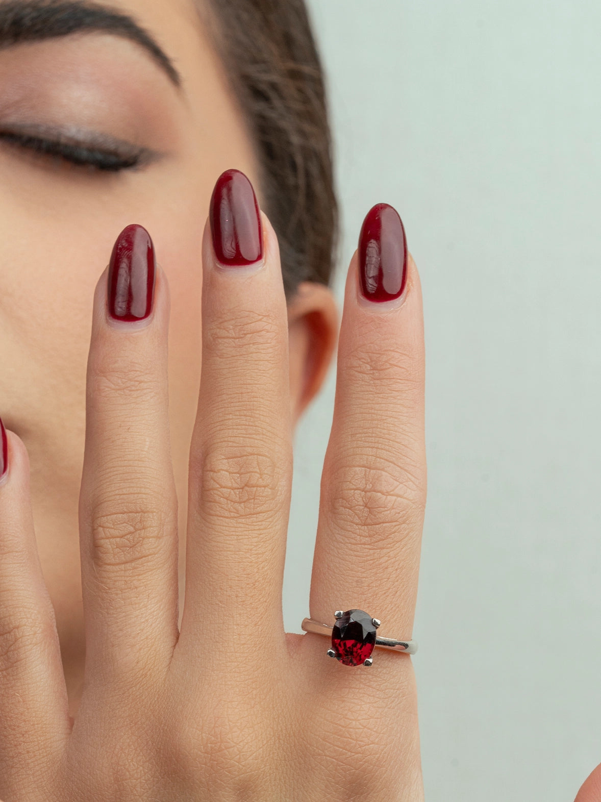 Crimson Charm Garnet Ring