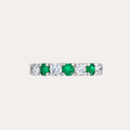 Trio Emerald and Diamond Glow Ring