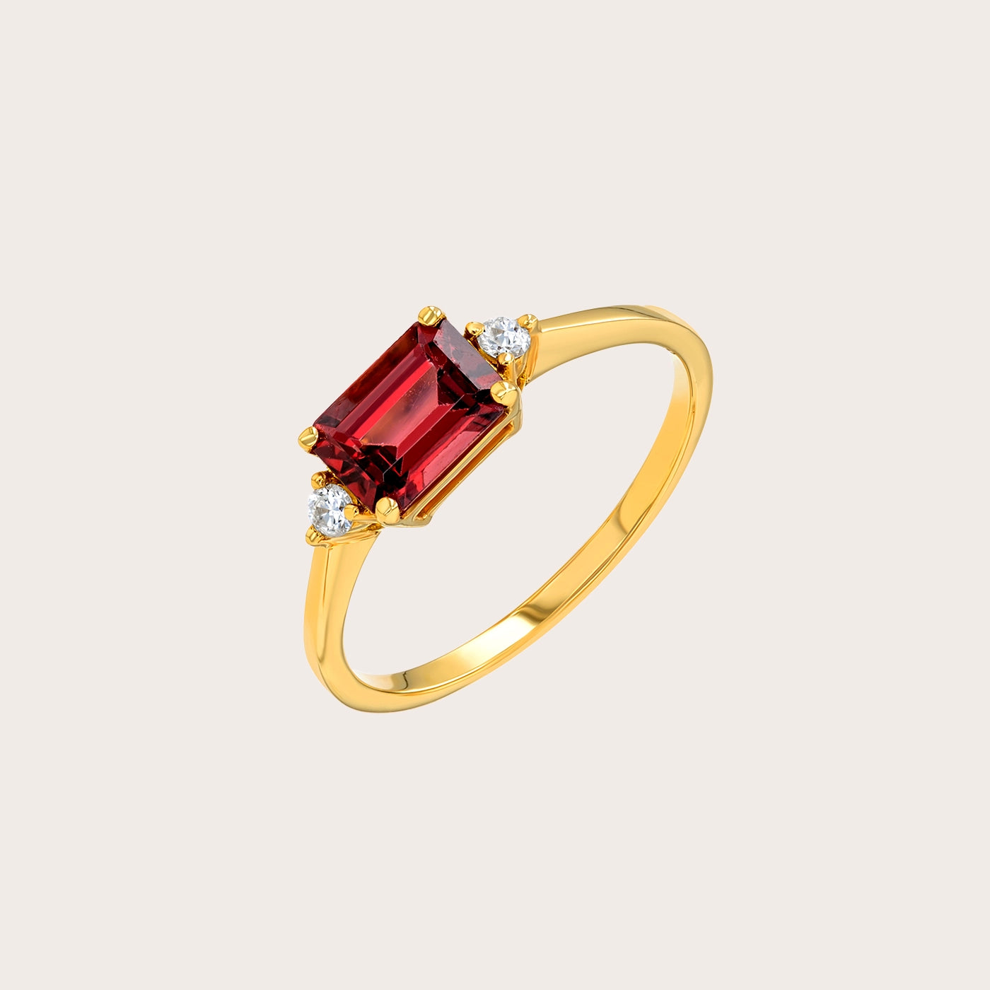 Garnet and Diamond Ring