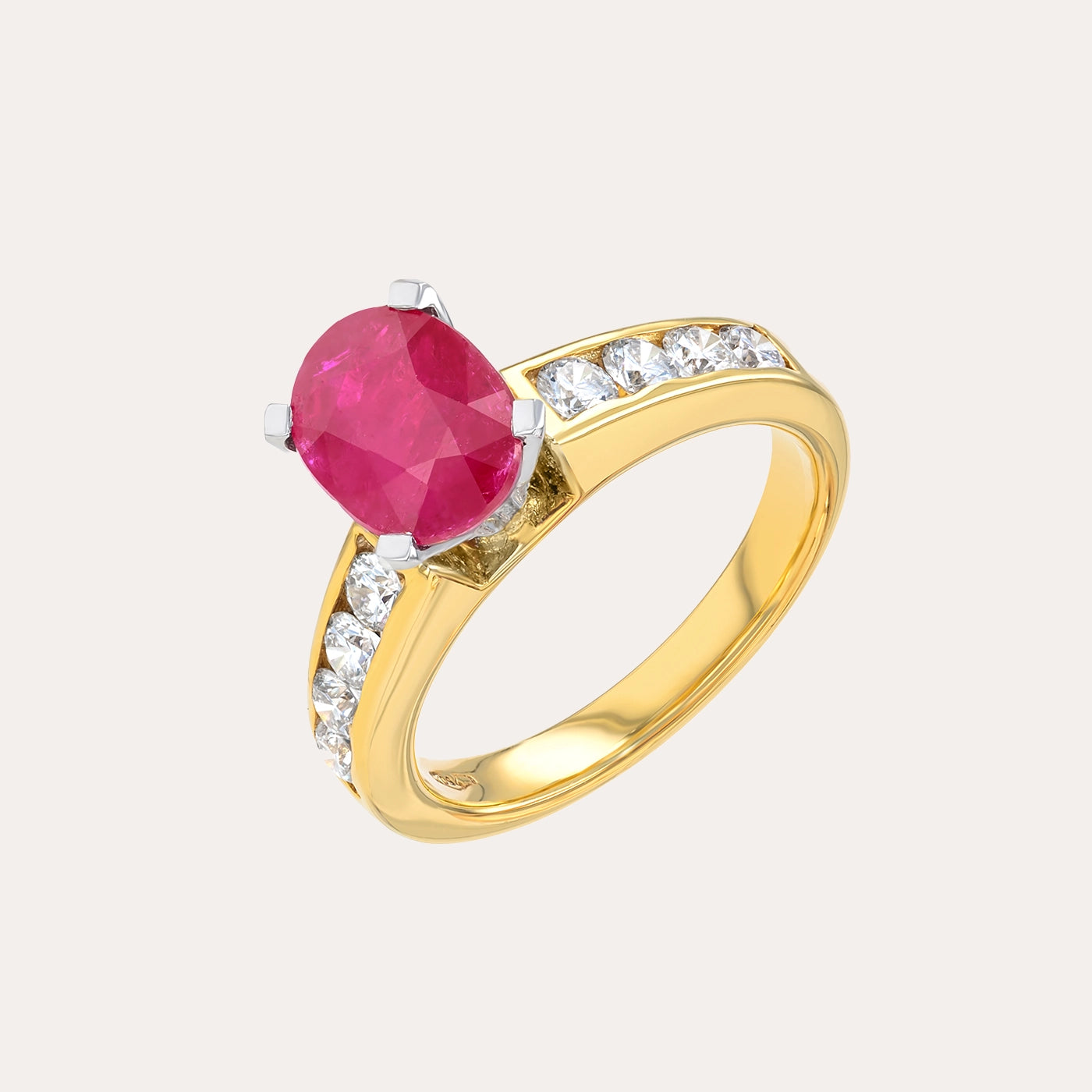 Ruby and Diamond Classic Ring