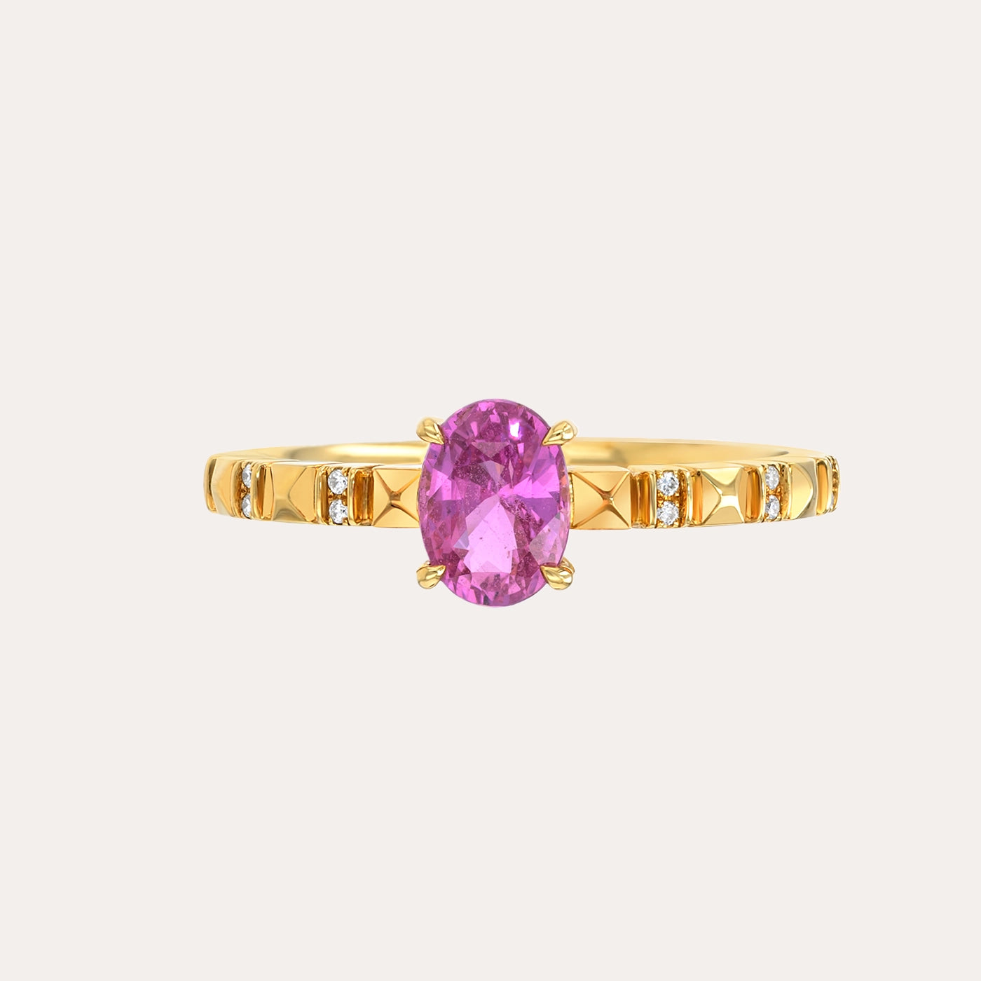 Vibrant Sapphire and Diamond Ring