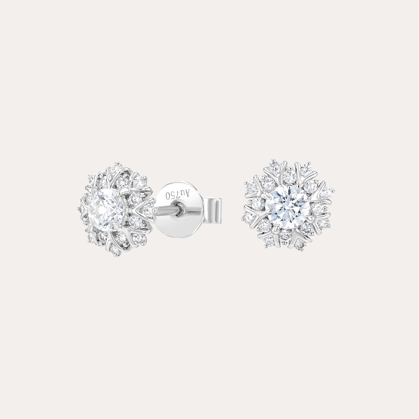 Radiant Diamond Stud Earrings