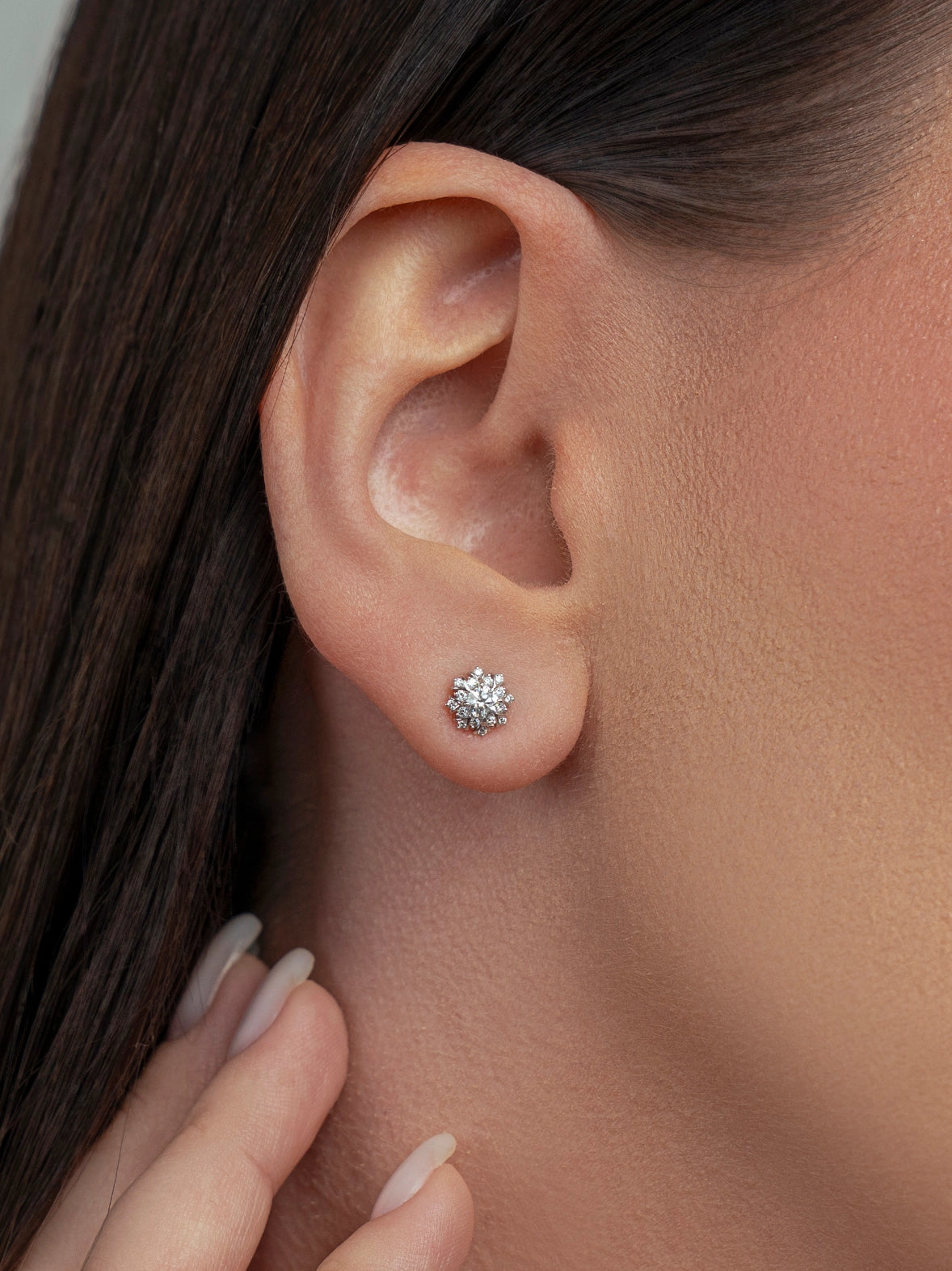 Radiant Diamond Stud Earrings