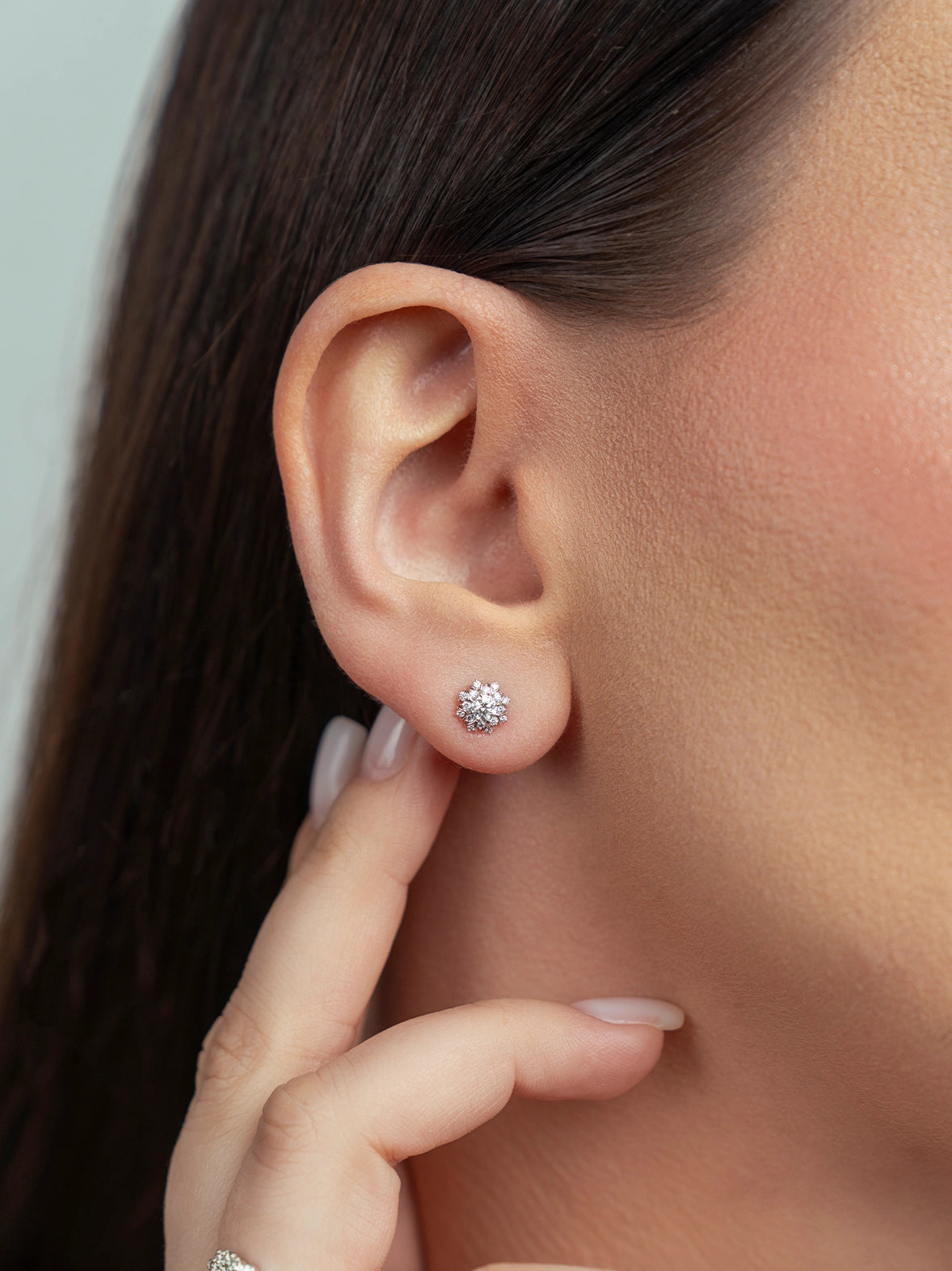 Radiant Diamond Stud Earrings