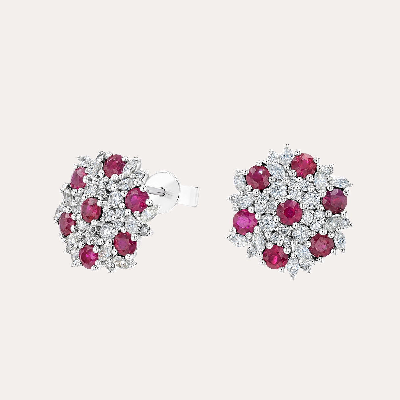 Ruby and Diamond Sparkle Earrings