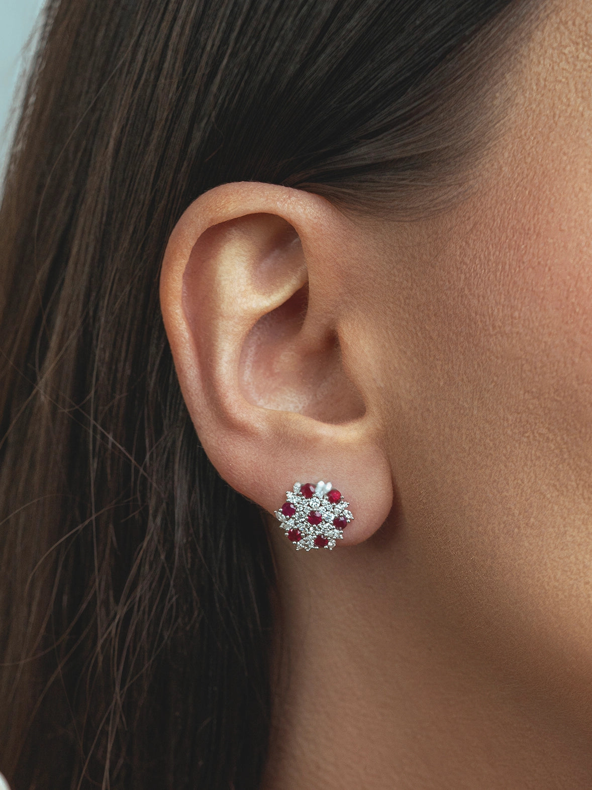 Ruby and Diamond Sparkle Earrings