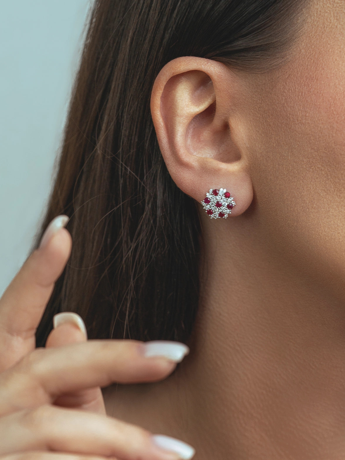 Ruby and Diamond Sparkle Earrings