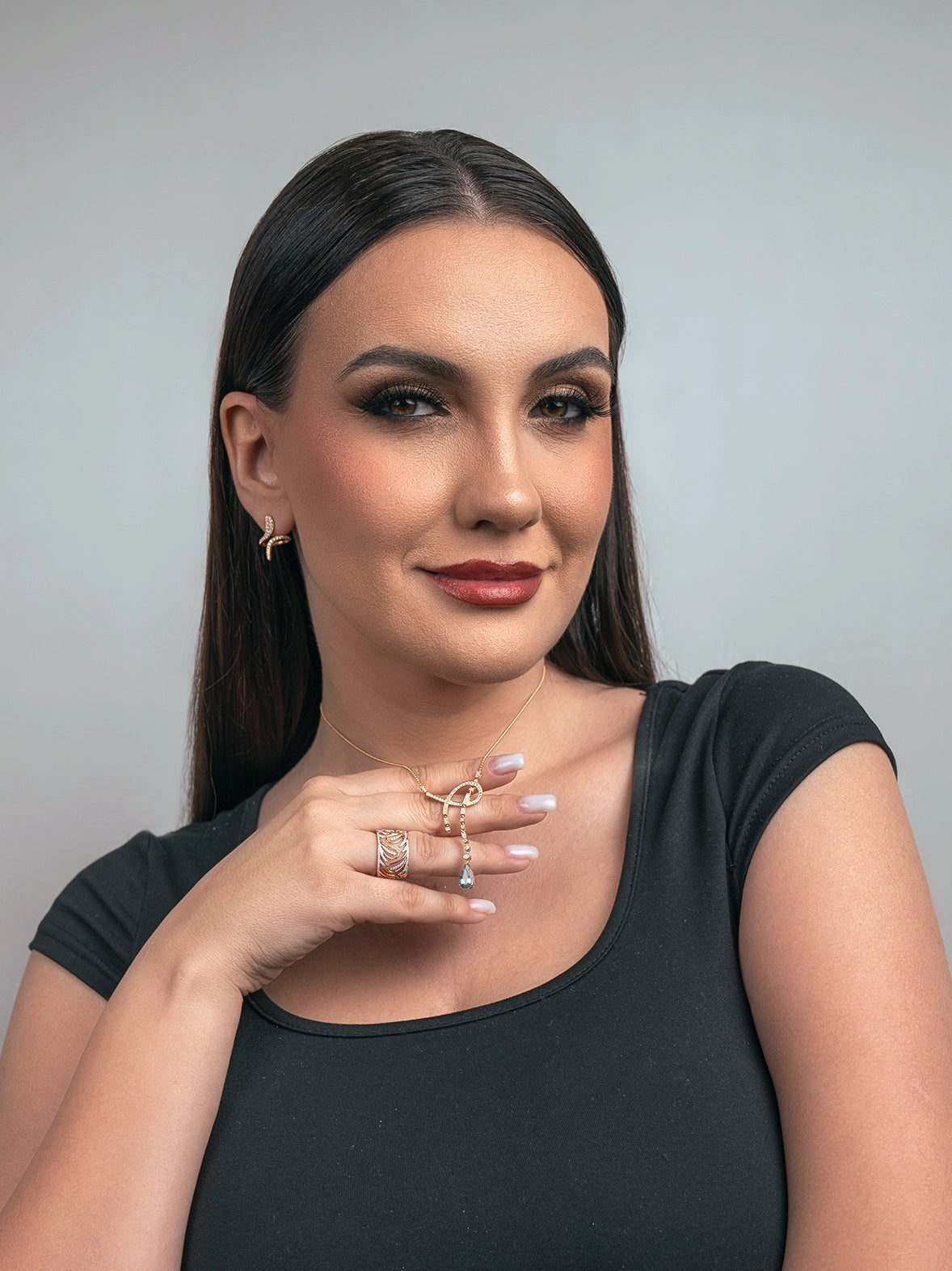 Aquamarine and Diamond Pendant