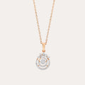 Golden Halo Bloom Diamond Pendant
