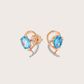 Blue Topaz Swirl Earrings
