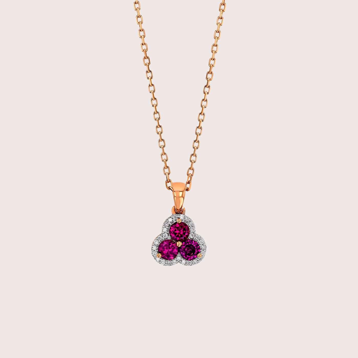 Rhodolite Blossom Pendant
