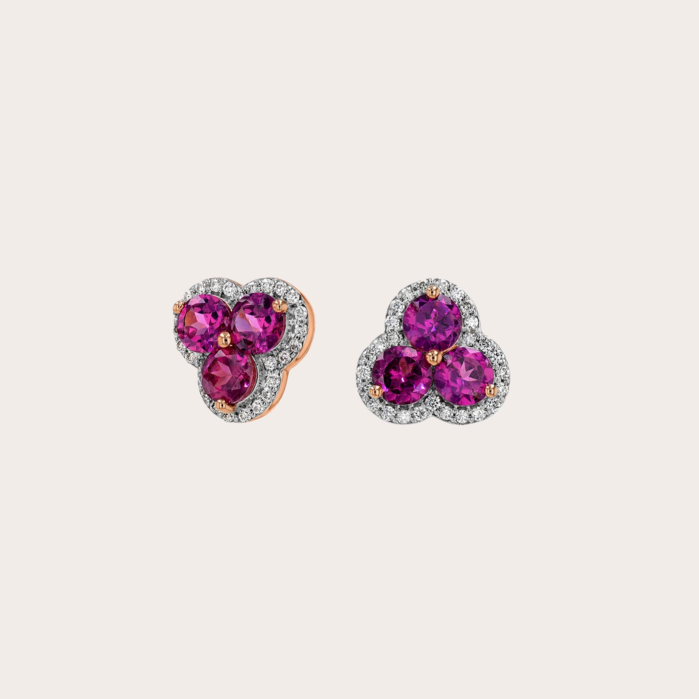 Rhodolite Blossom Earrings