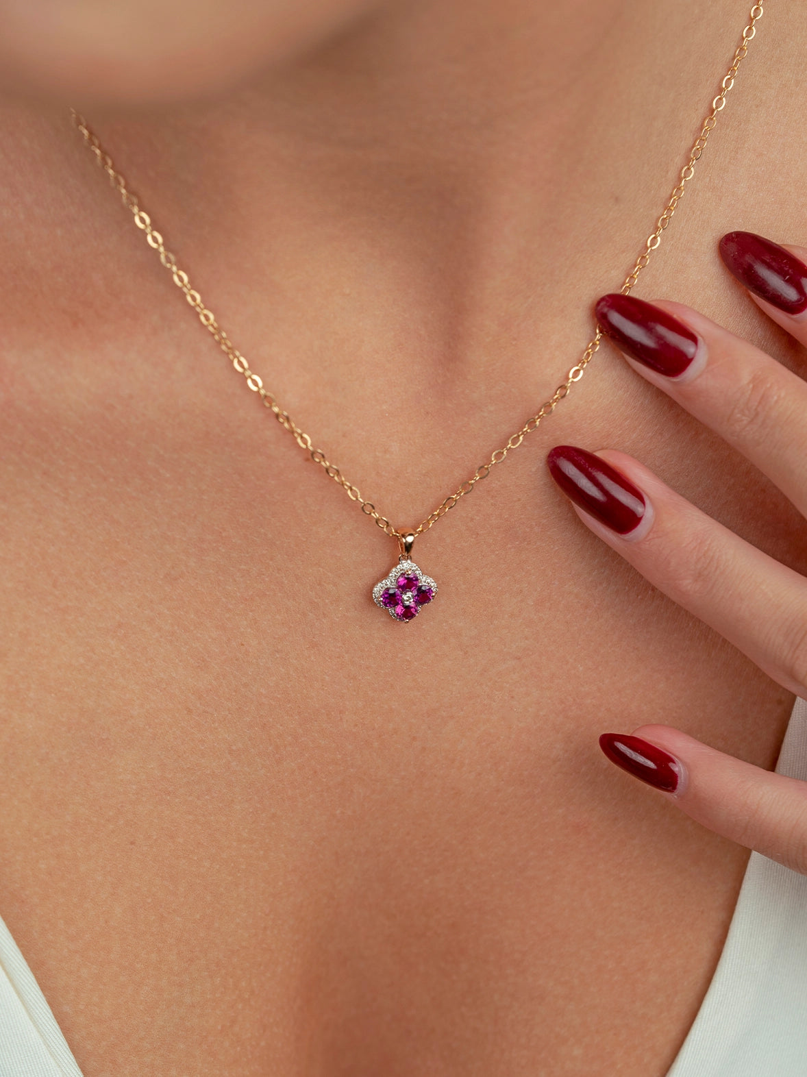 Rhodolite Bloom Pendant