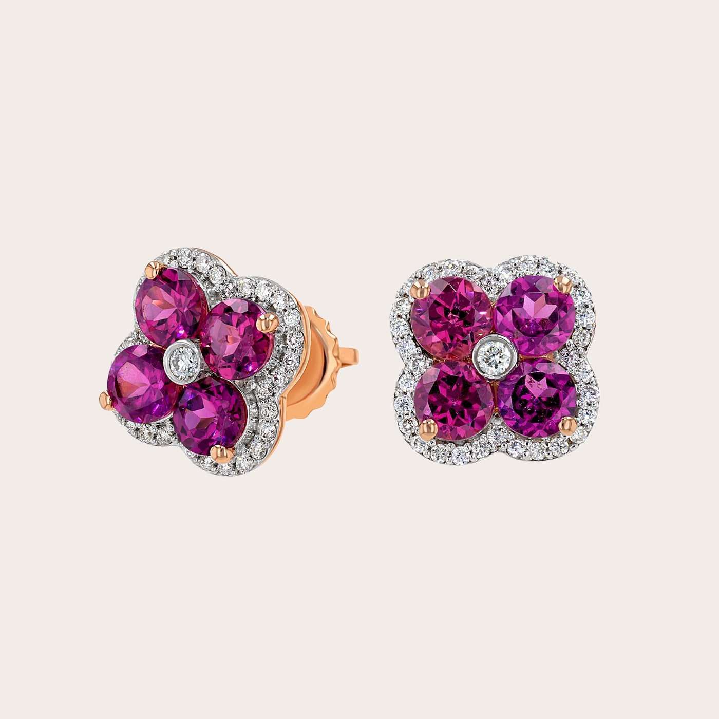 Rhodolite Bloom Earrings