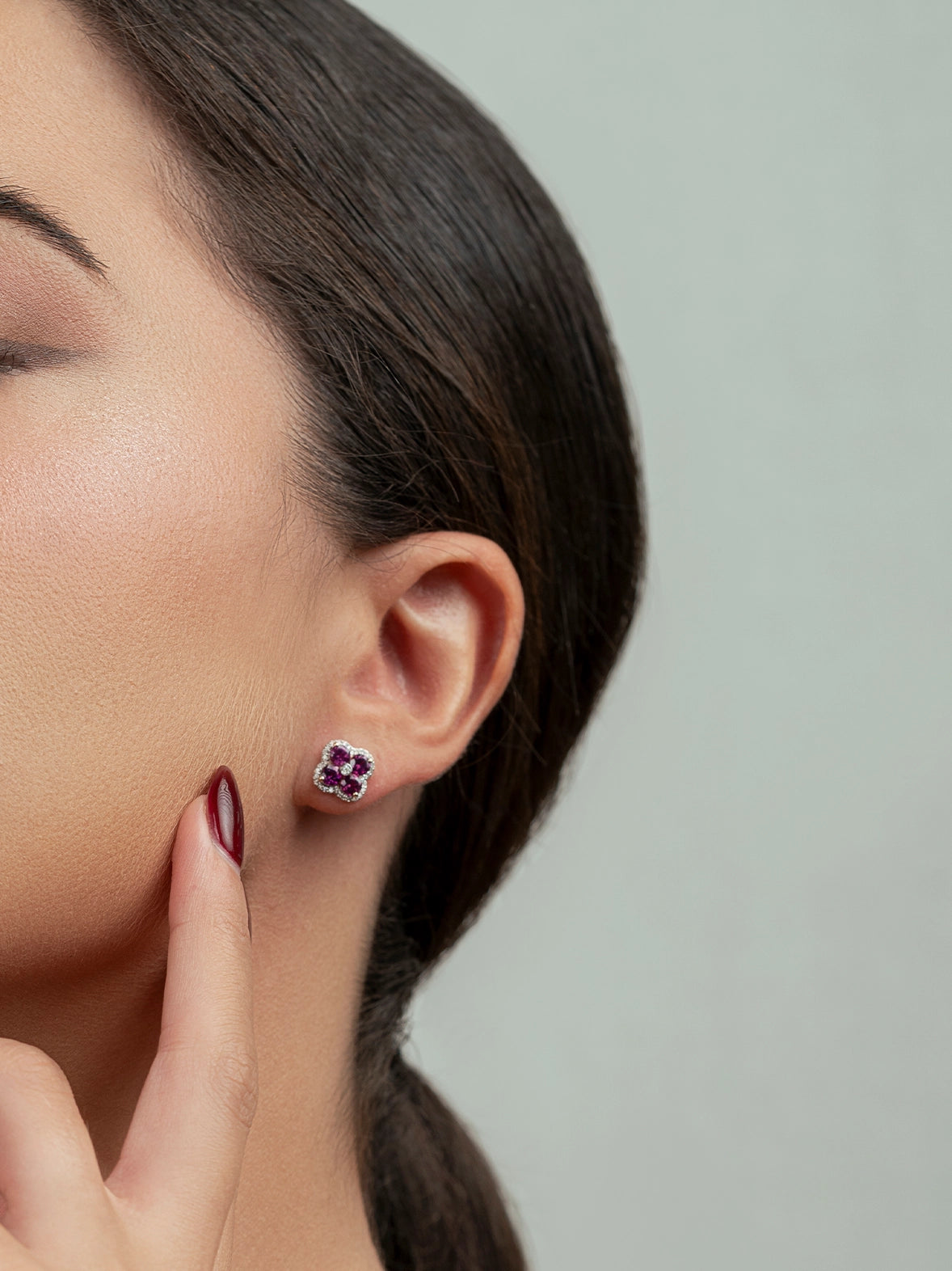 Rhodolite Bloom Earrings