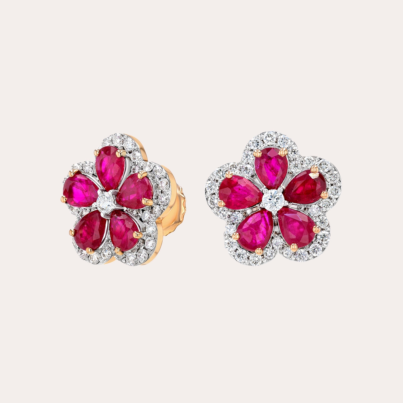 Ruby Bloom Earrings