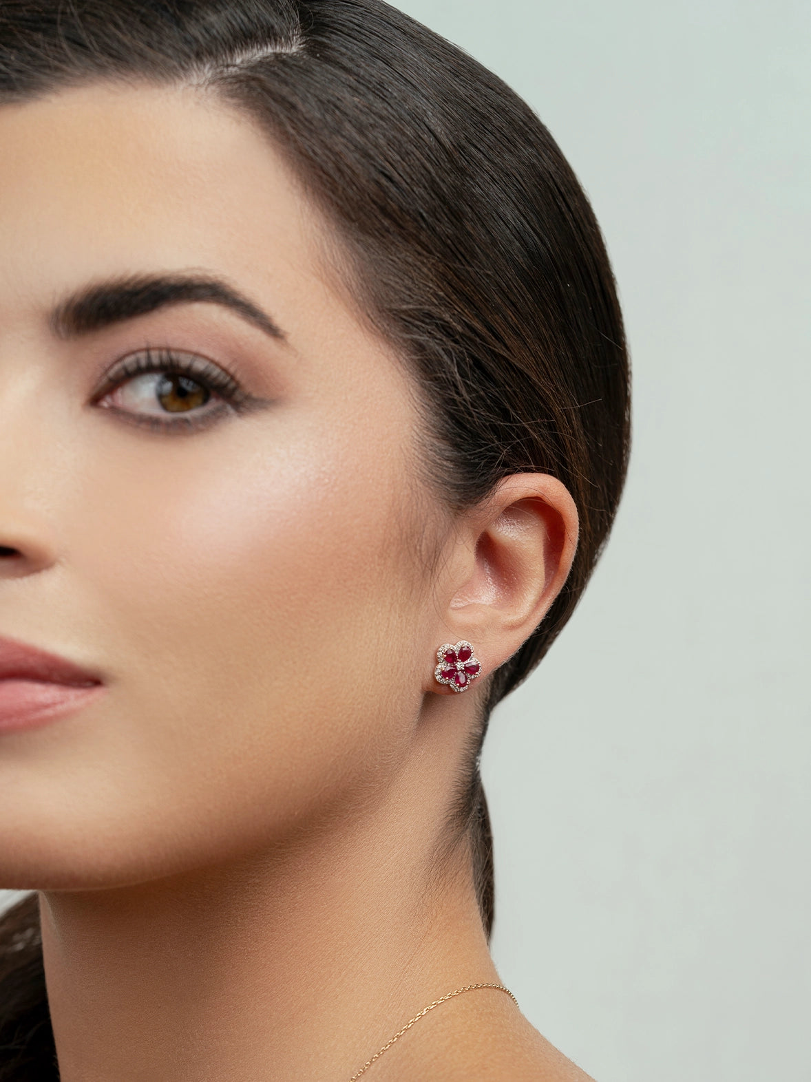 Ruby Bloom Earrings