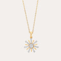 Radiant Sunburst Diamond Pendant
