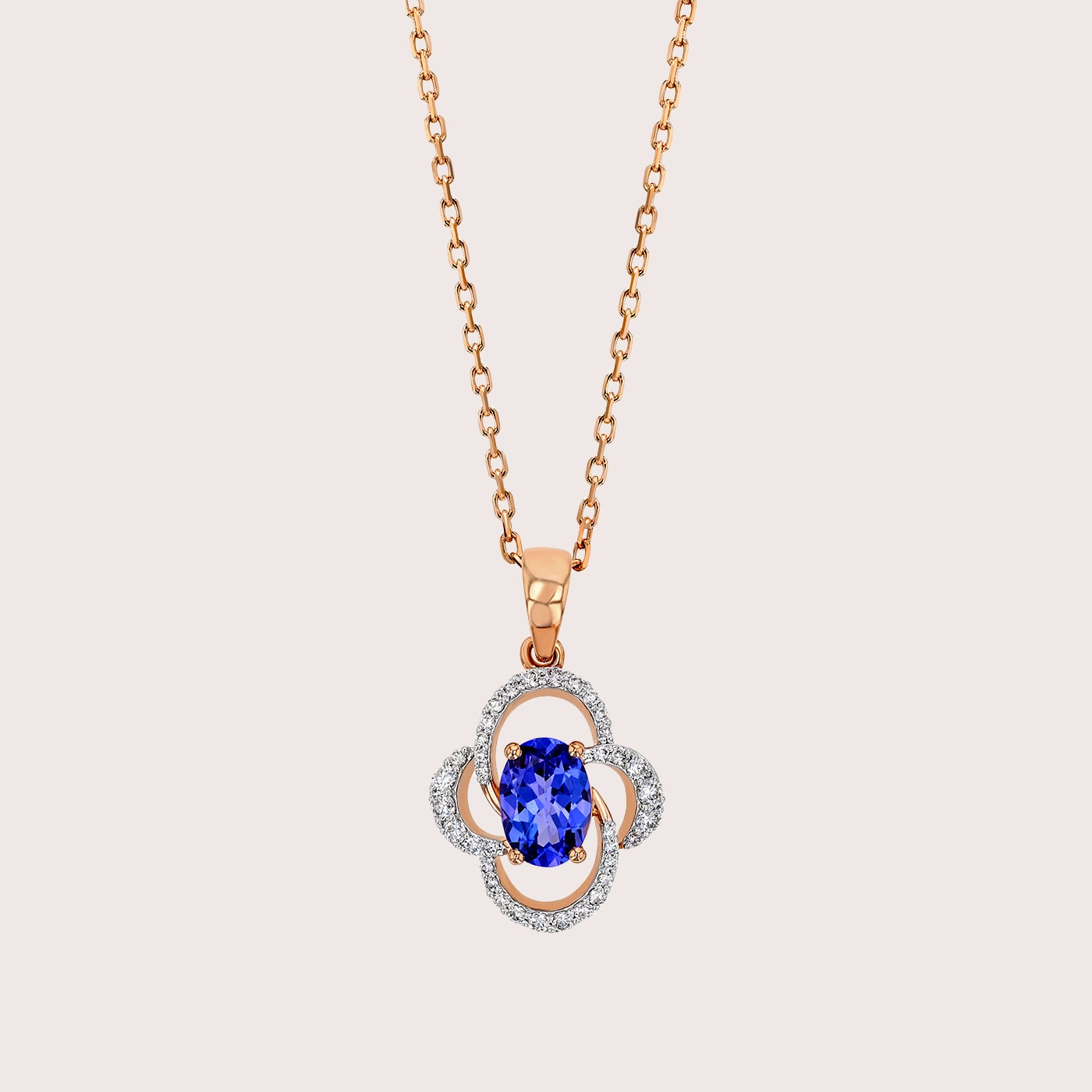 Tanzanite Floral Pendant