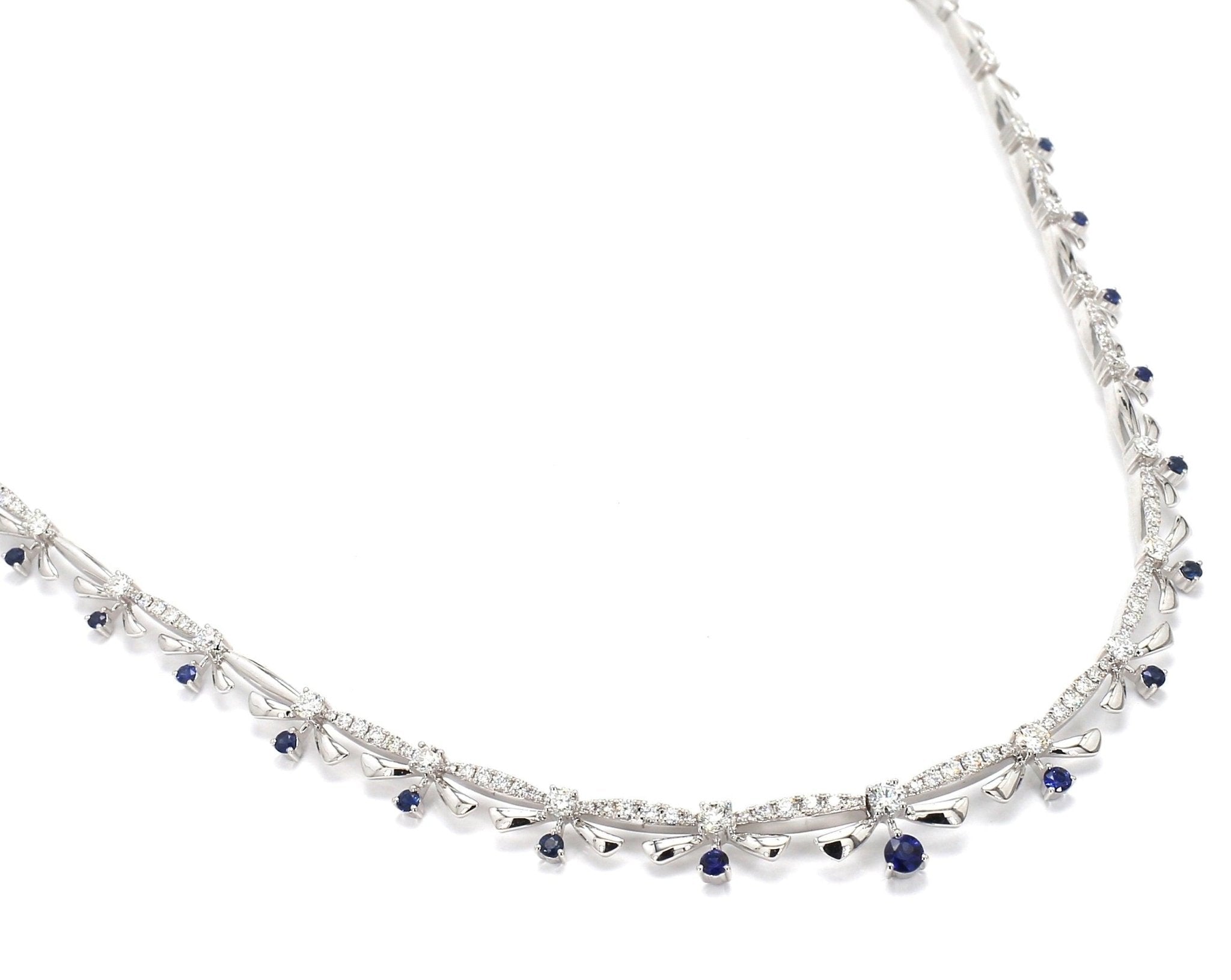 Celestial Blue Sapphire and Diamond Necklace