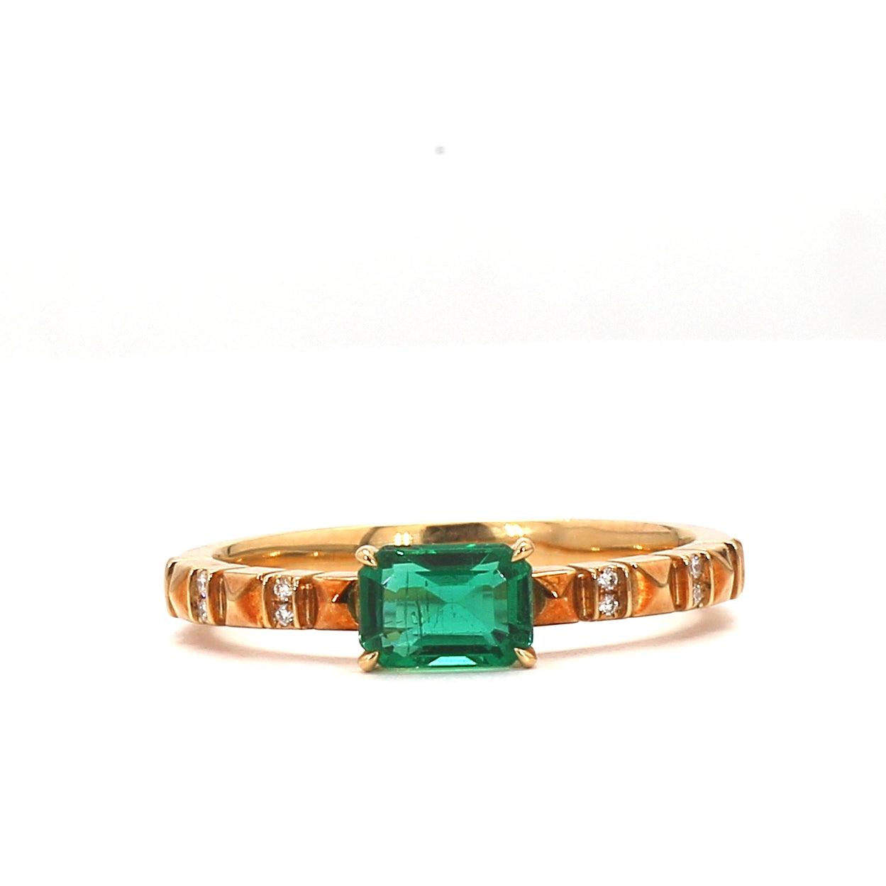 Emerald and Diamond Ring