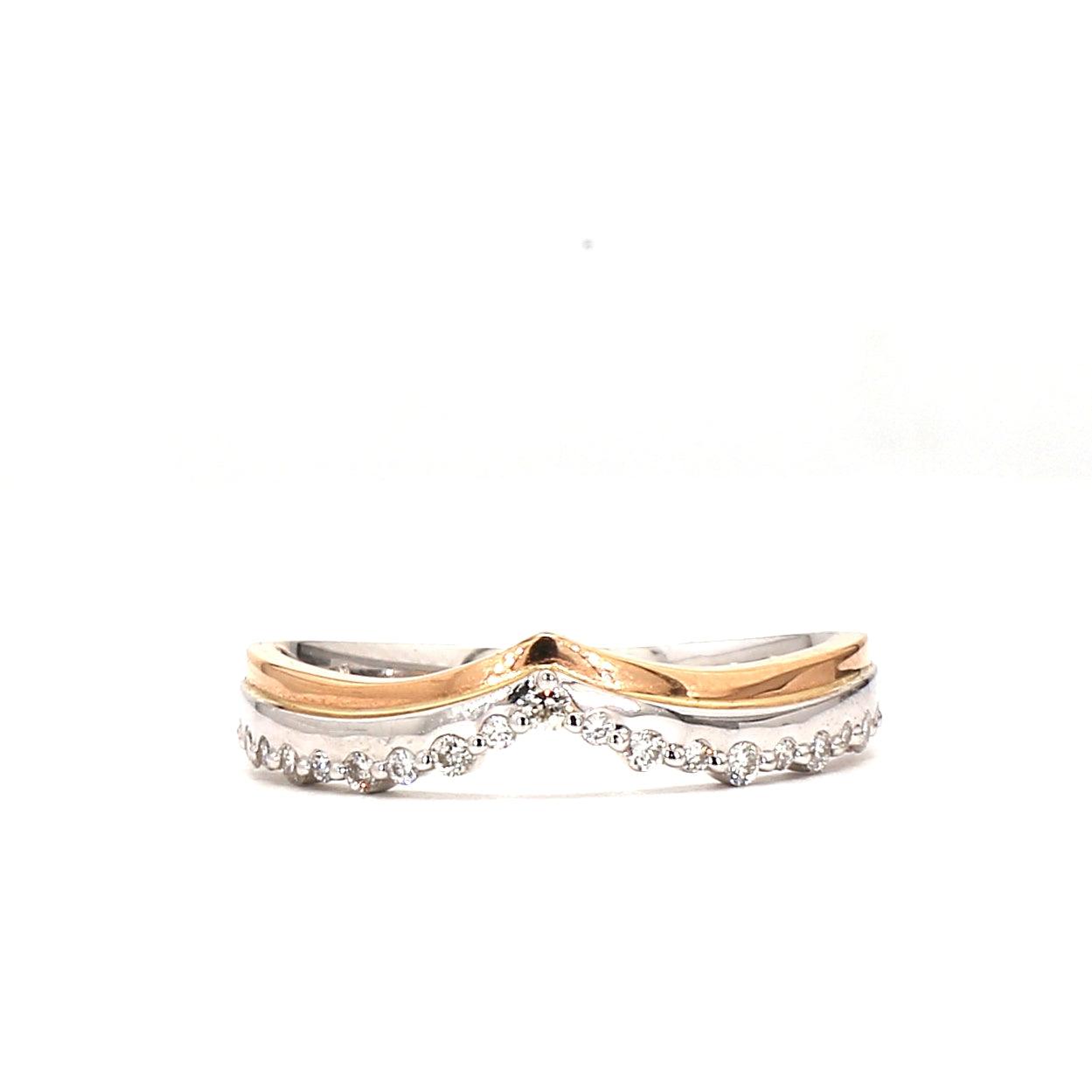 Gold and Sparkling Diamond Ring