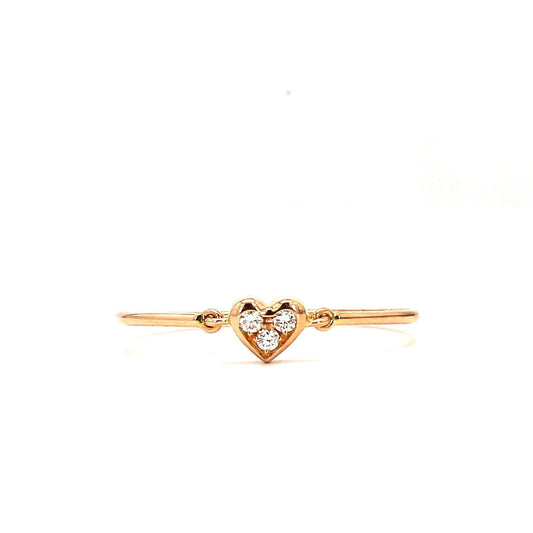 Minimalist Gold and Diamond Ring