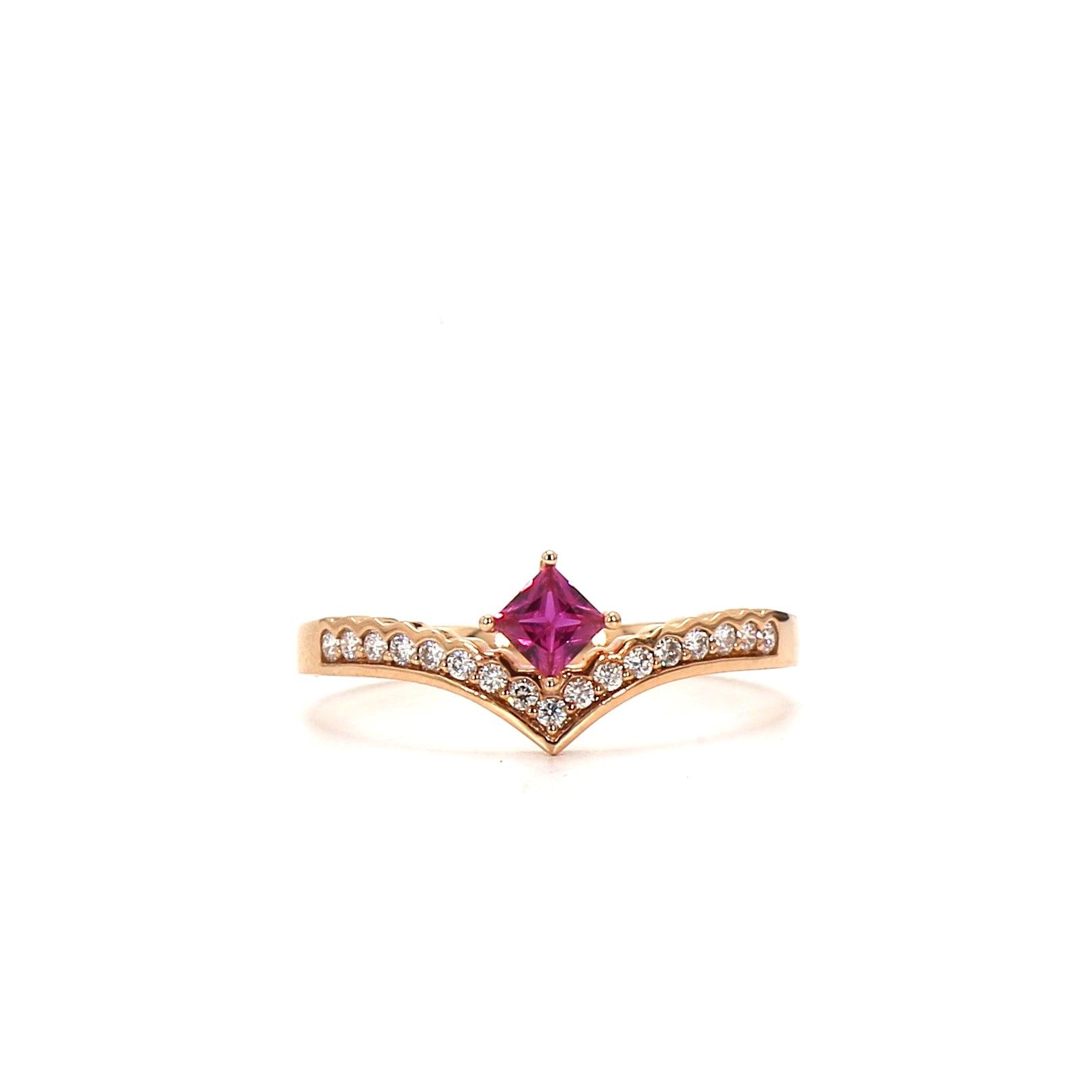 Pink Sapphire and Diamond Grace Ring