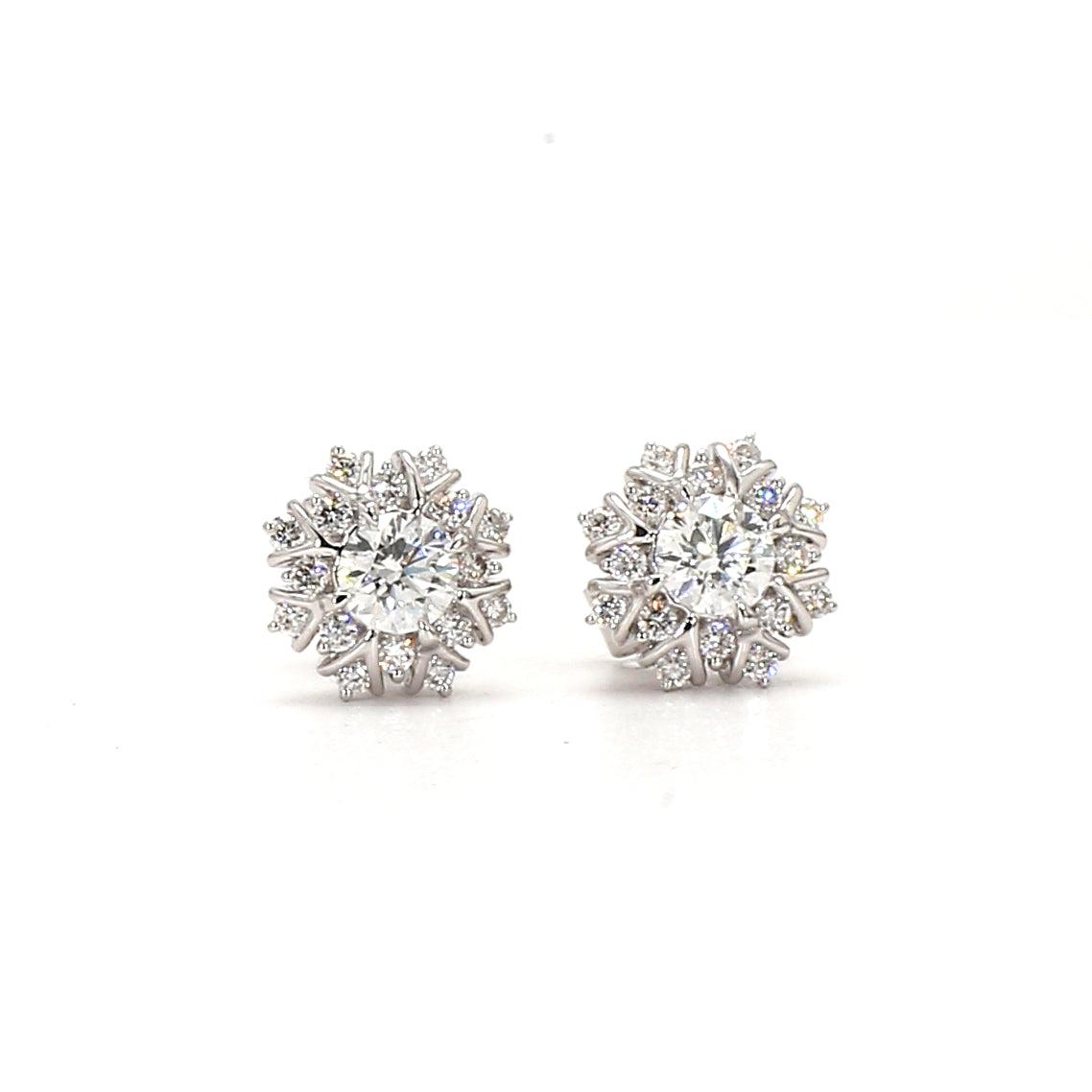 Radiant Diamond Stud Earrings