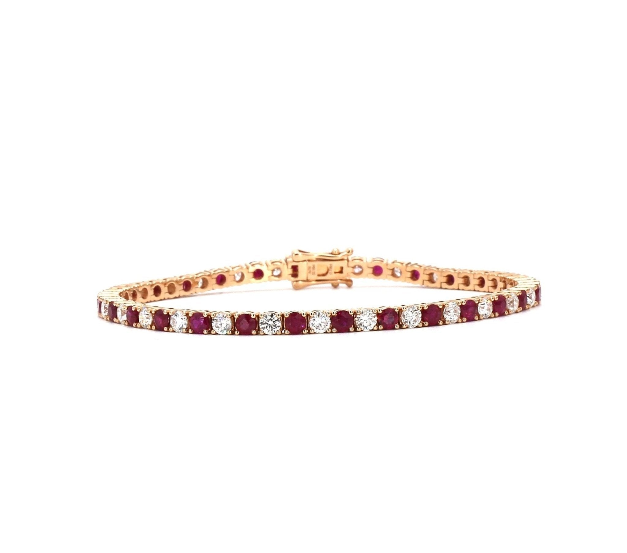 Royal Glow Ruby and Diamond Tennis Bracelet