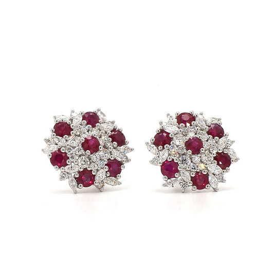 Ruby and Diamond Sparkle Earrings