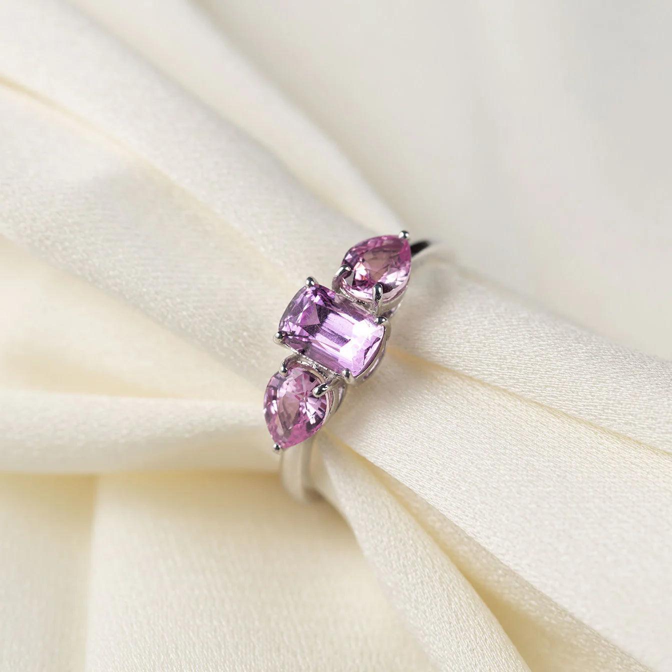Stone Pink Sapphire Ring