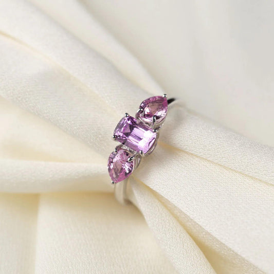 Stone Pink Sapphire Ring