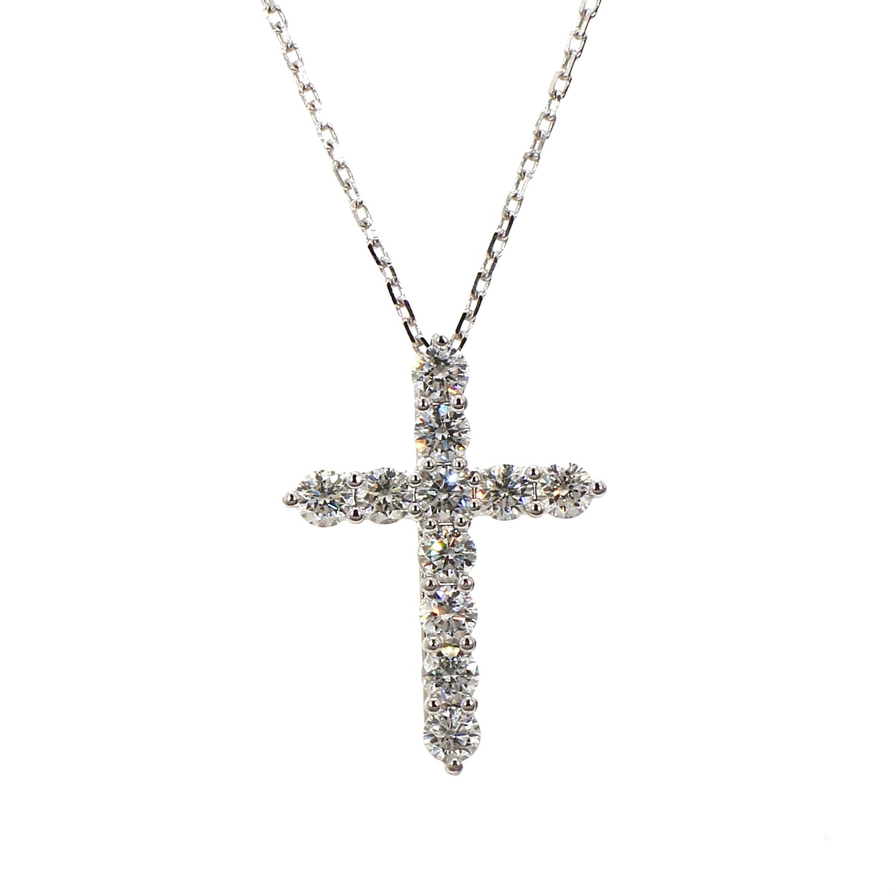 White Gold Cross  Pendant